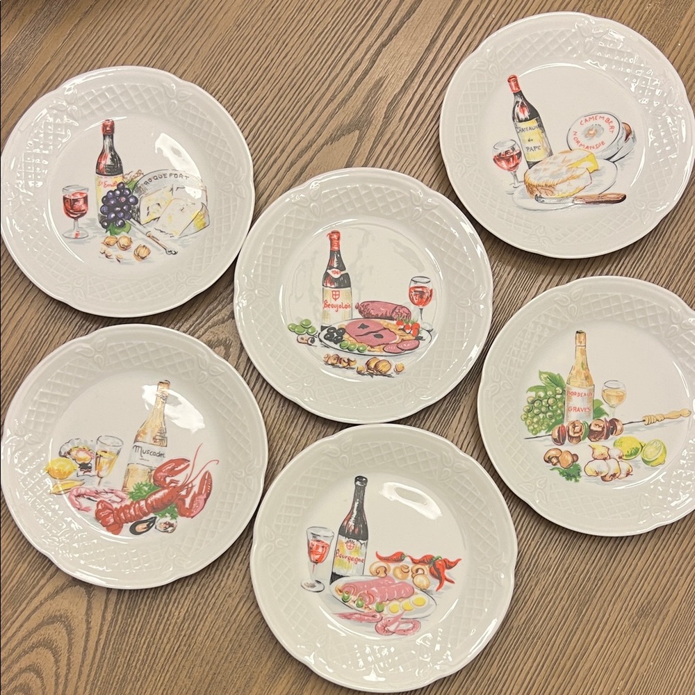 Philippe Deshoulieres White Porcelain Appetizer Plates made in France